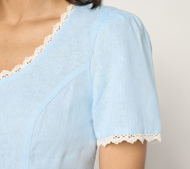 Me by Jennie Garth Lizzy Lou Linen Blouse — View 6