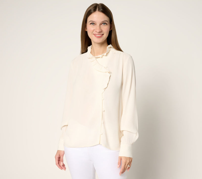 Me by Jennie Garth Bianca Ruffle Blouse — View 5