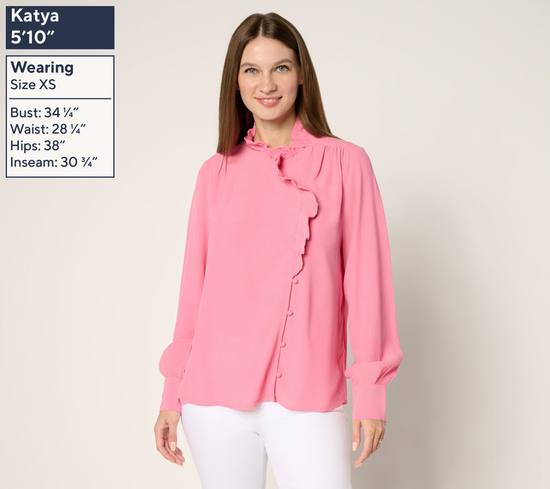 Me by Jennie Garth Bianca Ruffle Blouse — View 9