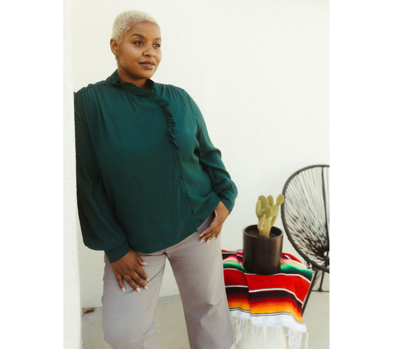 Me by Jennie Garth Bianca Ruffle Blouse — View 14