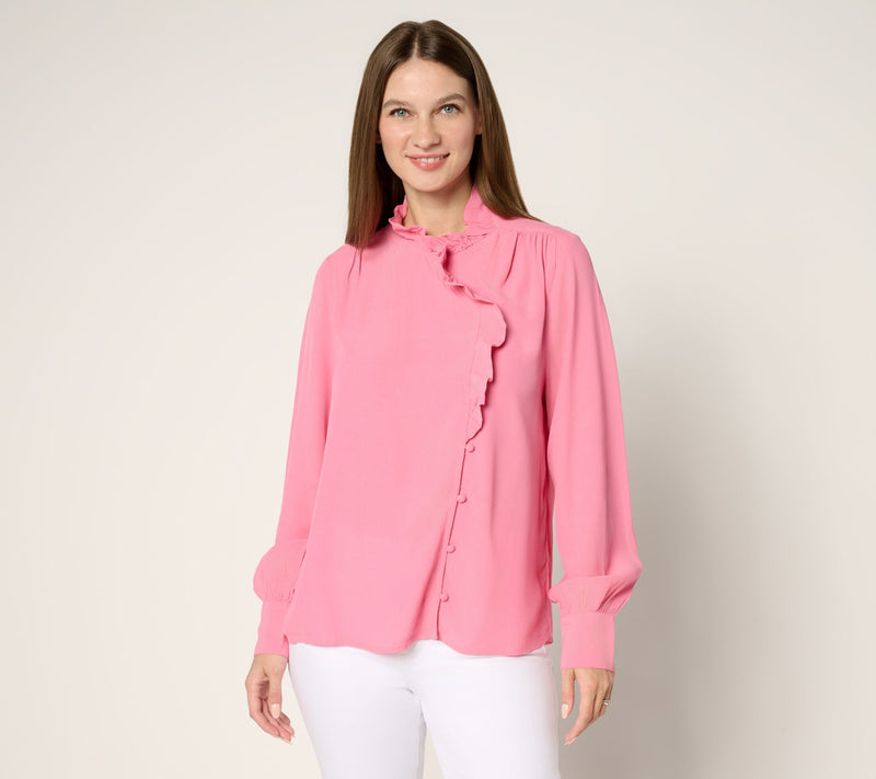 Me by Jennie Garth Bianca Ruffle Blouse — View 3