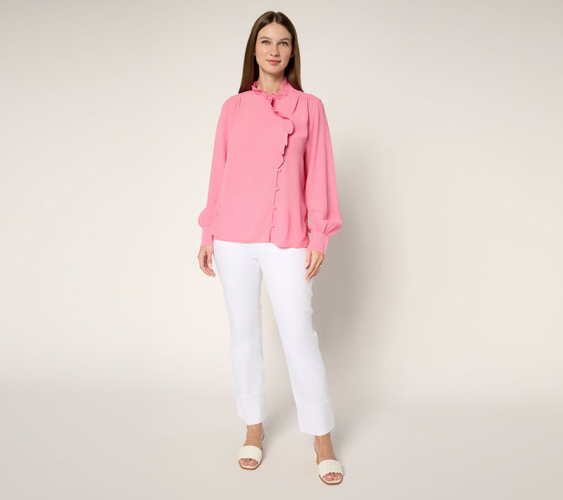 Me by Jennie Garth Bianca Ruffle Blouse — View 11