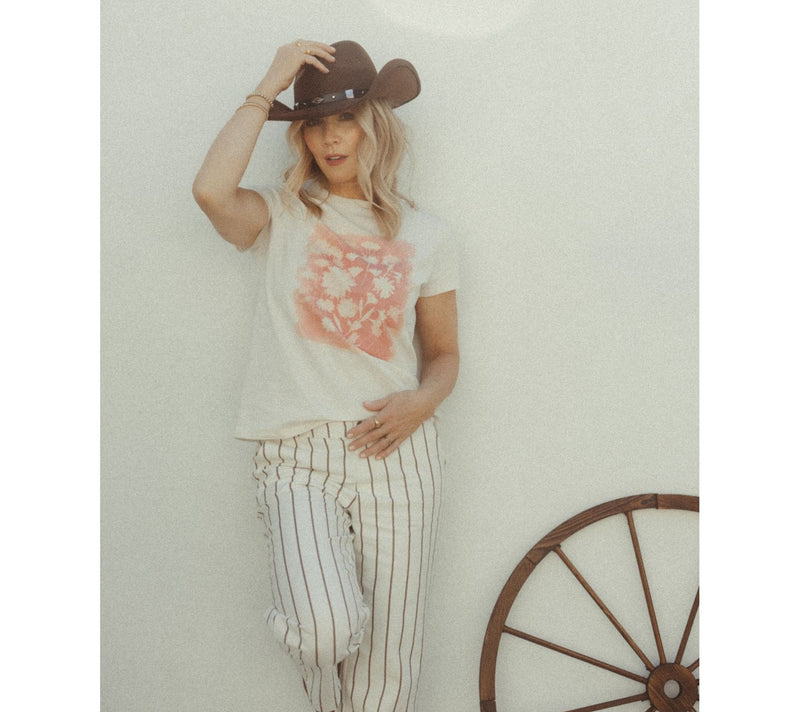 Me by Jennie Garth 100% Cotton Flower Press Graphic Tee — View 8
