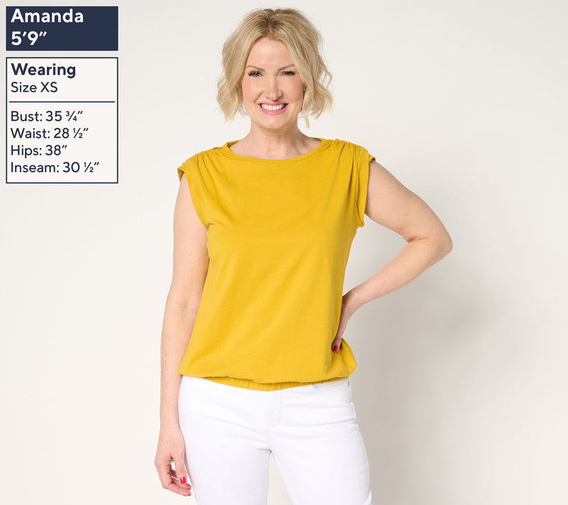 Me by Jennie Garth Paco Knit Top with Elastic Hem — View 3