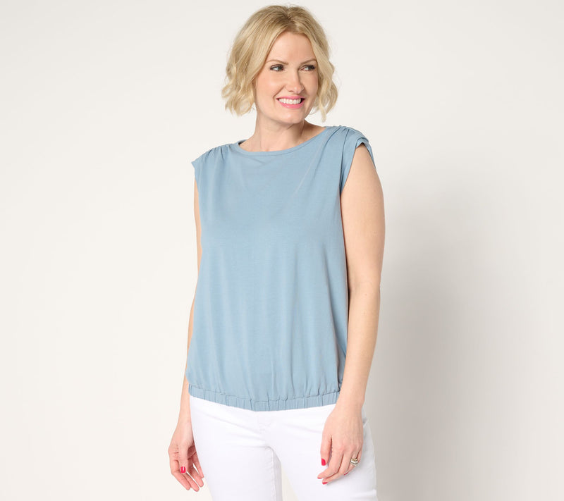 Me by Jennie Garth Paco Knit Top with Elastic Hem — View 14