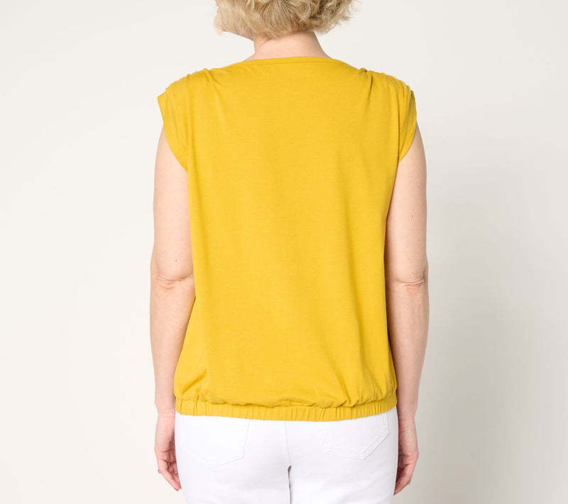 Me by Jennie Garth Paco Knit Top with Elastic Hem — View 4