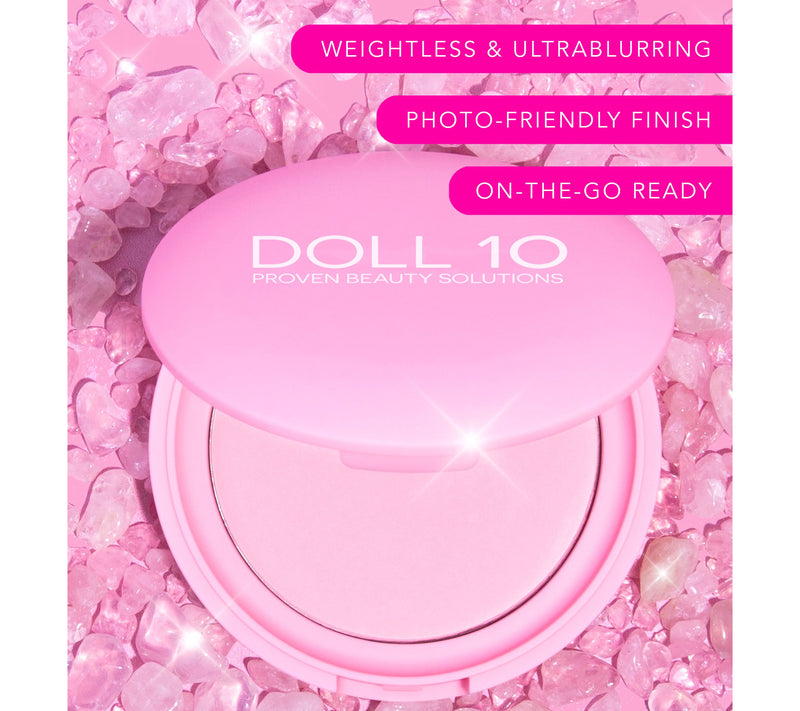 Doll 10 Pink Pressed Powder with Double-Ended Brush & Puff — View 4