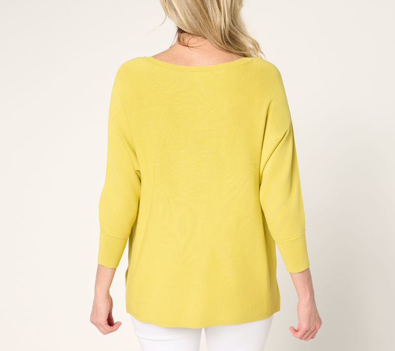 Carla Rockmore Collection V-Neck Dolman-Sleeve Sweater — View 12