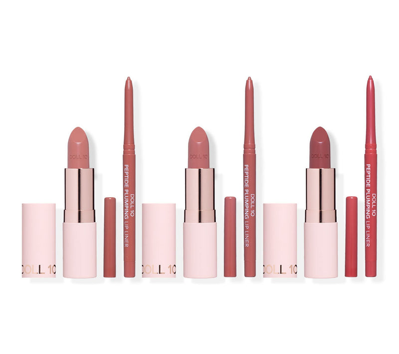 Doll 10 Get Dolled Up Plumping Lipstick & Liner 6pc Set — Main view