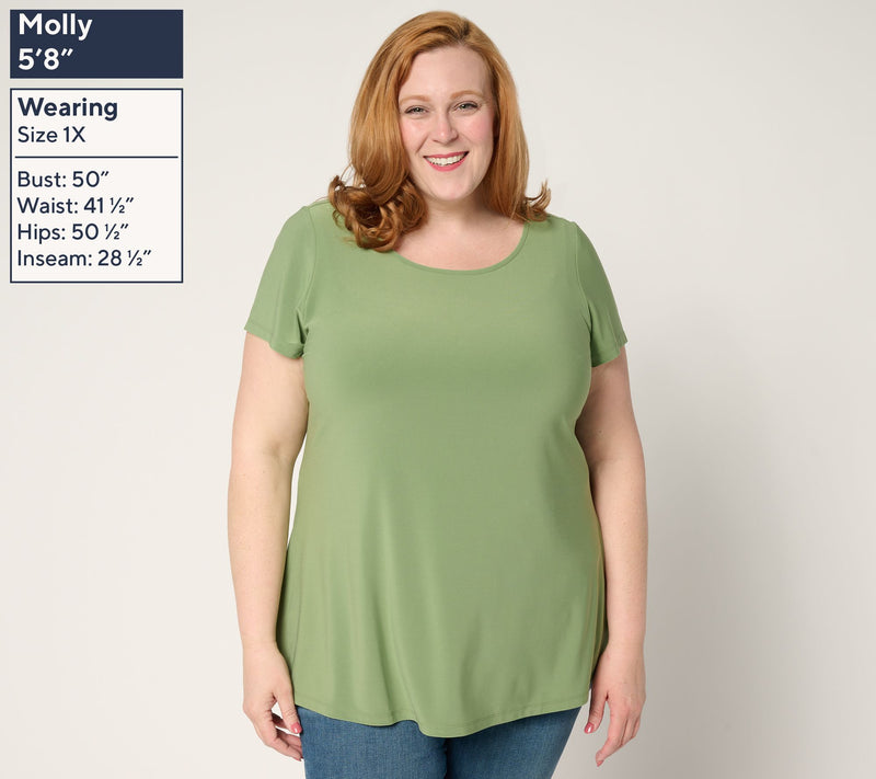 Women with Control La Roma Jersey Short Sleeve Tee — View 10