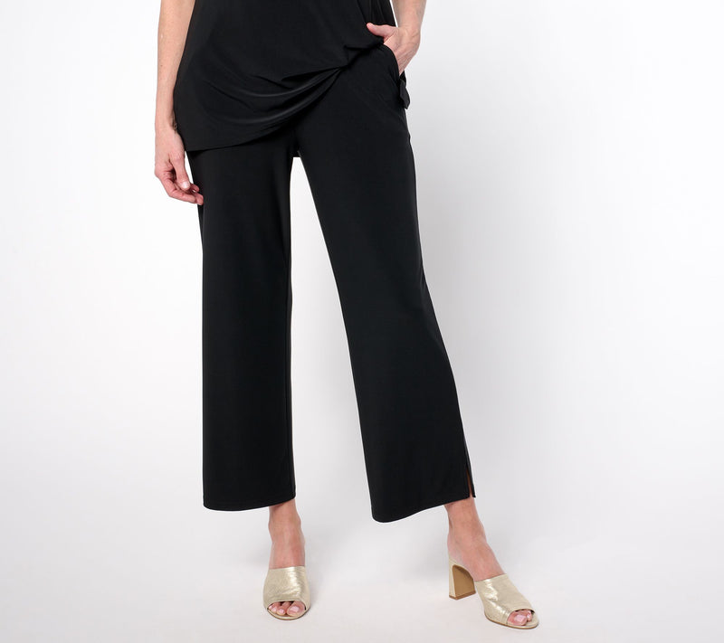 Women with Control Regular La Roma Jersey Wide Leg Crop Pants — View 5