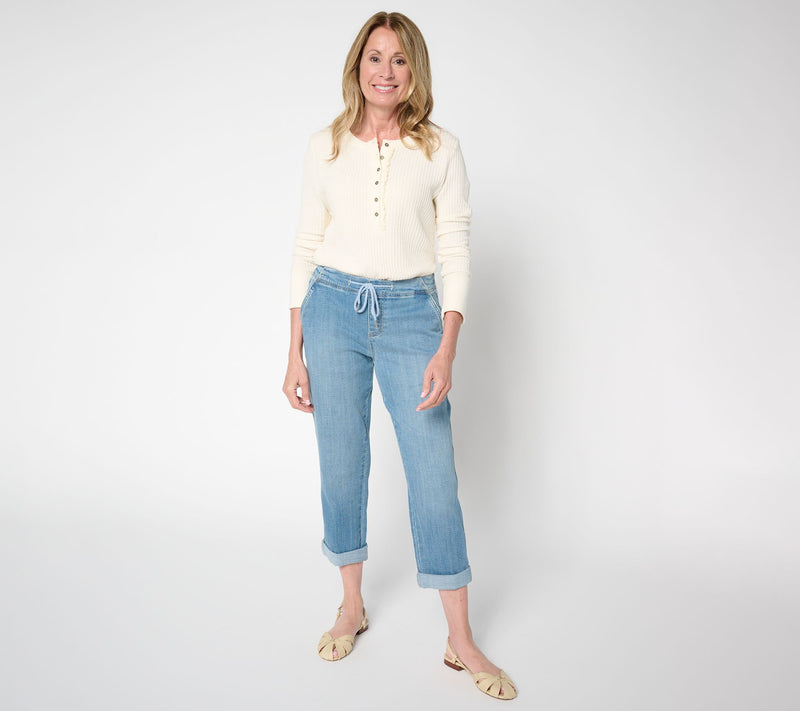 Liverpool Los Angeles Rascal Tie Front Cuffed Pant — View 4