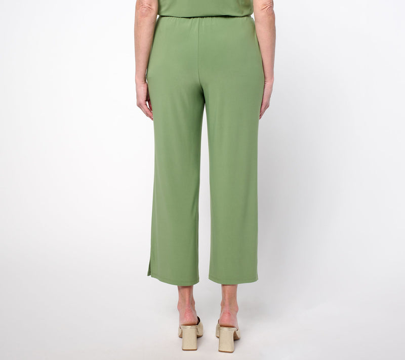 Women with Control Petite La Roma Jersey Wide Leg Crop Pants — View 12