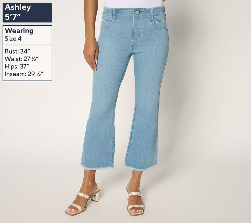 Liverpool Los Angeles Gia Glider Crop Jean with Fray Hem — View 6