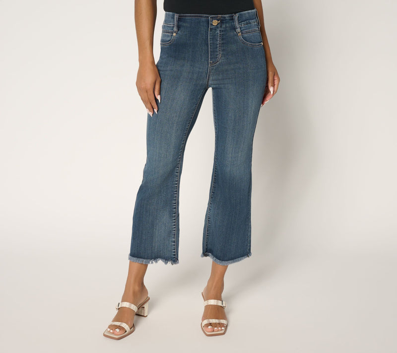 Liverpool Los Angeles Gia Glider Crop Jean with Fray Hem — View 5
