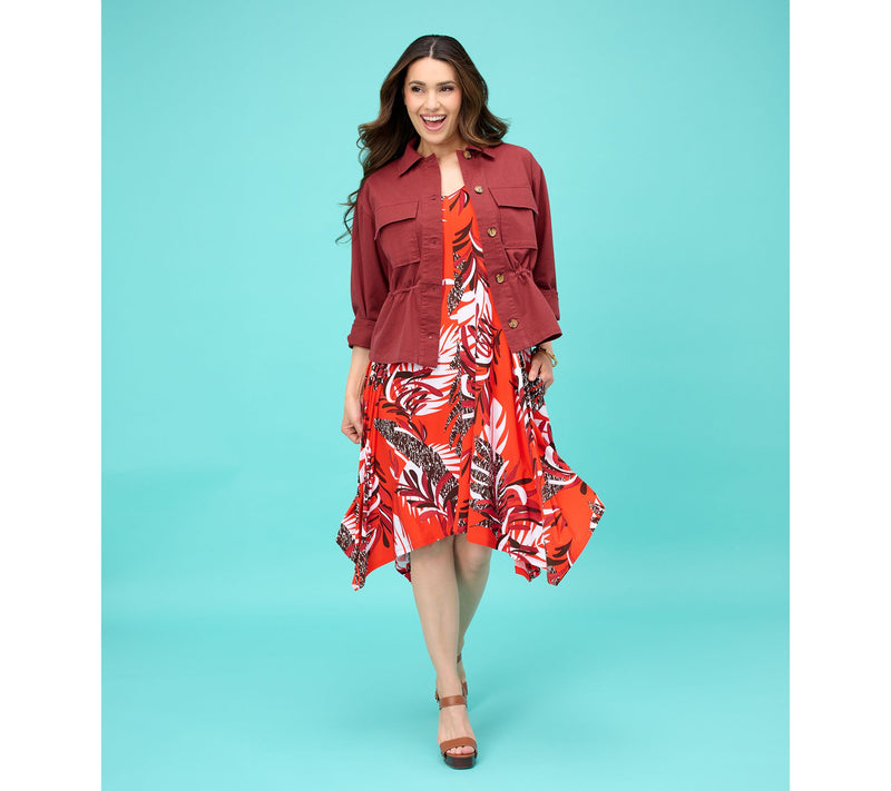 Women with Control Regular Como Jersey Swing Dress — View 14