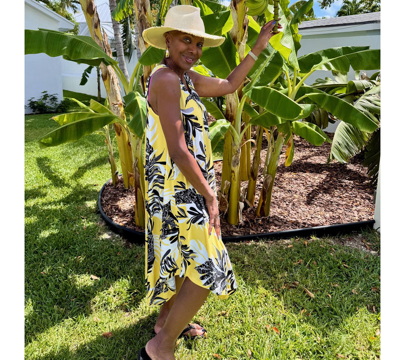 Women with Control Petite Como Jersey Swing Dress — View 11