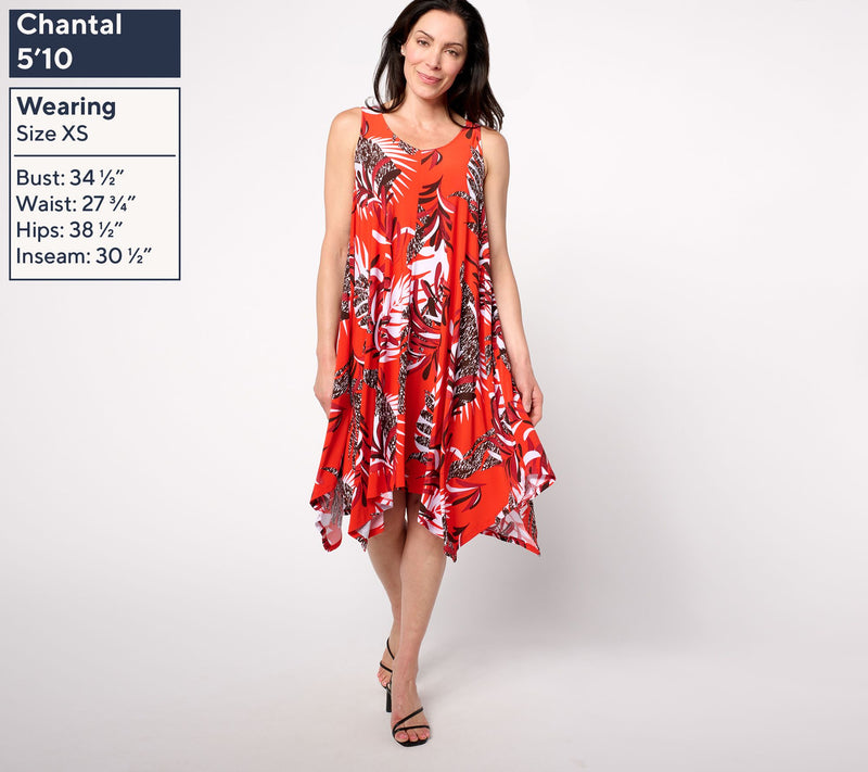 Women with Control Petite Como Jersey Swing Dress — View 9