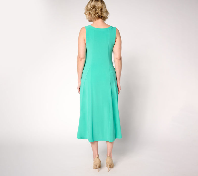 Women with Control Regular Como Jersey Godet Midi Dress — View 4