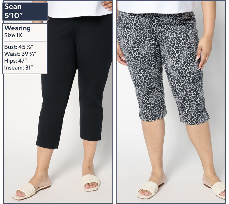 Women with Control Regular Set of 2 Pedal Pusher and Crop Pants — View 2