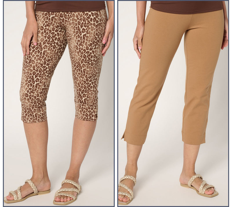 Women with Control Petite Set of 2 Pedal Pusher and Crop Pants — View 11