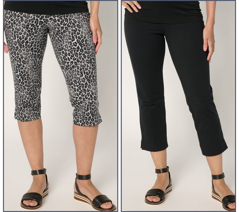 Women with Control Petite Set of 2 Pedal Pusher and Crop Pants — View 12
