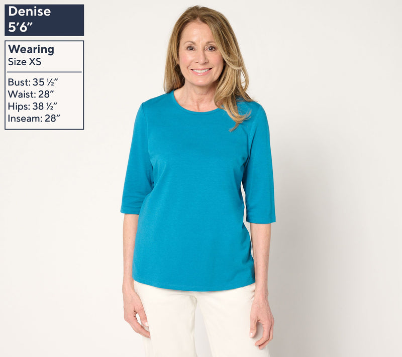 Denim & Co. Essentials 2-Pack Favorite Jersey Ballet Sleeve Tops — View 13