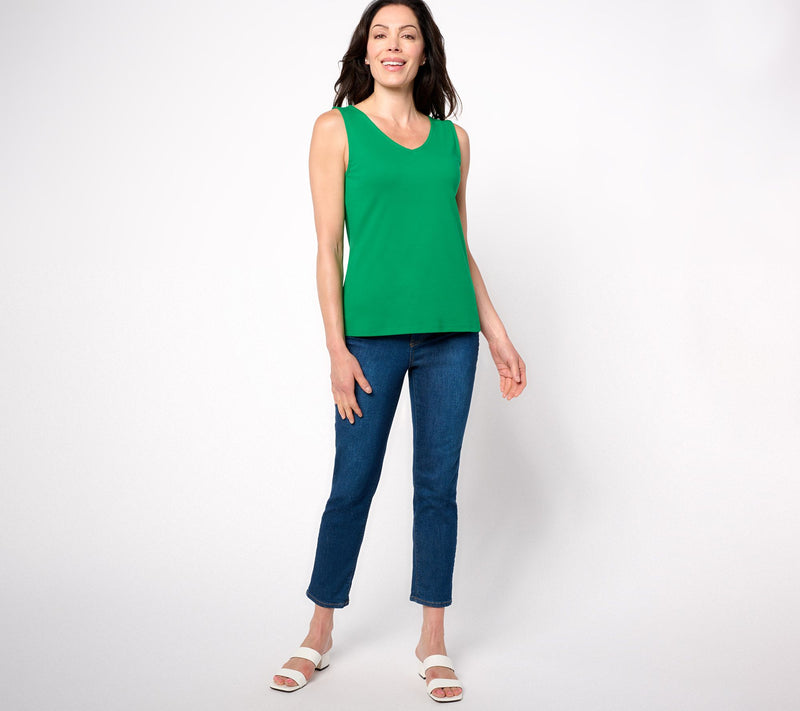 Isaac Mizrahi Live! Essentials Micro Pima Rib Reversible Top — View 9
