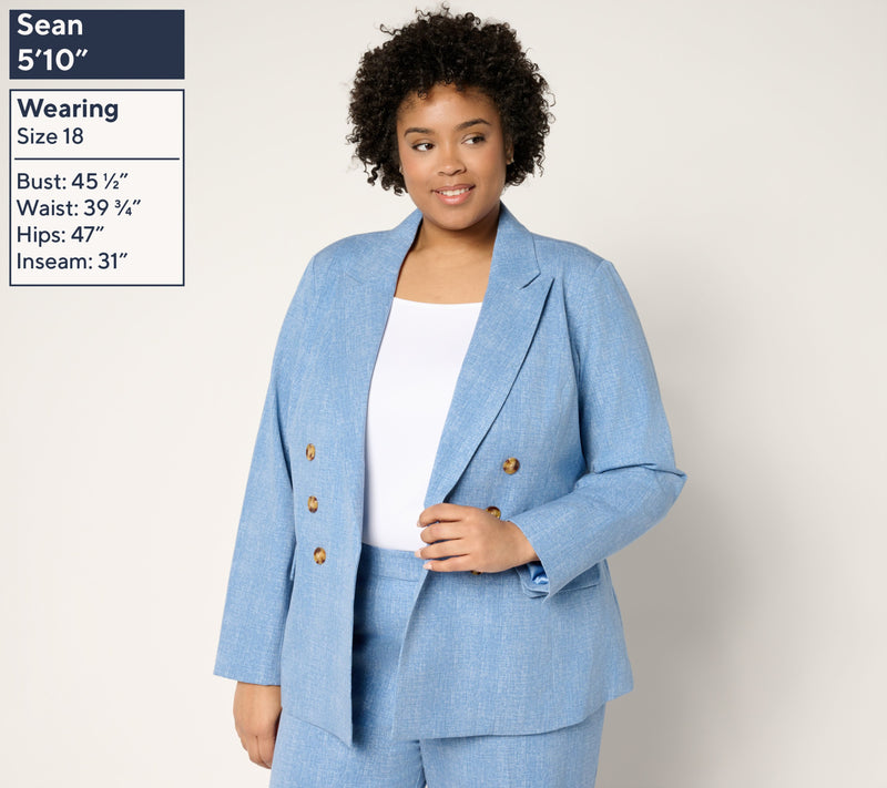 Isaac Mizrahi Live! Yacht Club 24/7 Stretch Printed Blazer — View 2