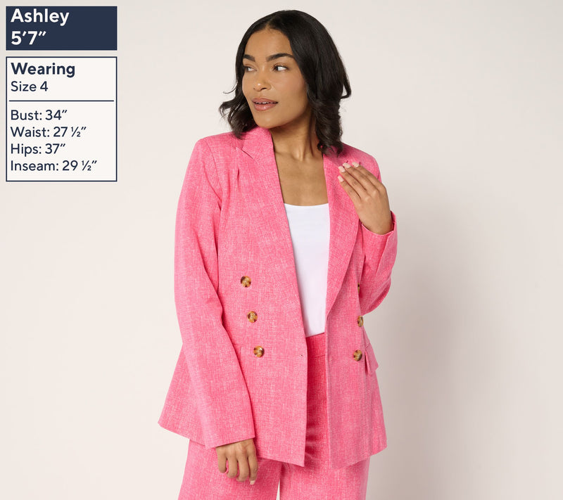Isaac Mizrahi Live! Yacht Club 24/7 Stretch Printed Blazer — View 3