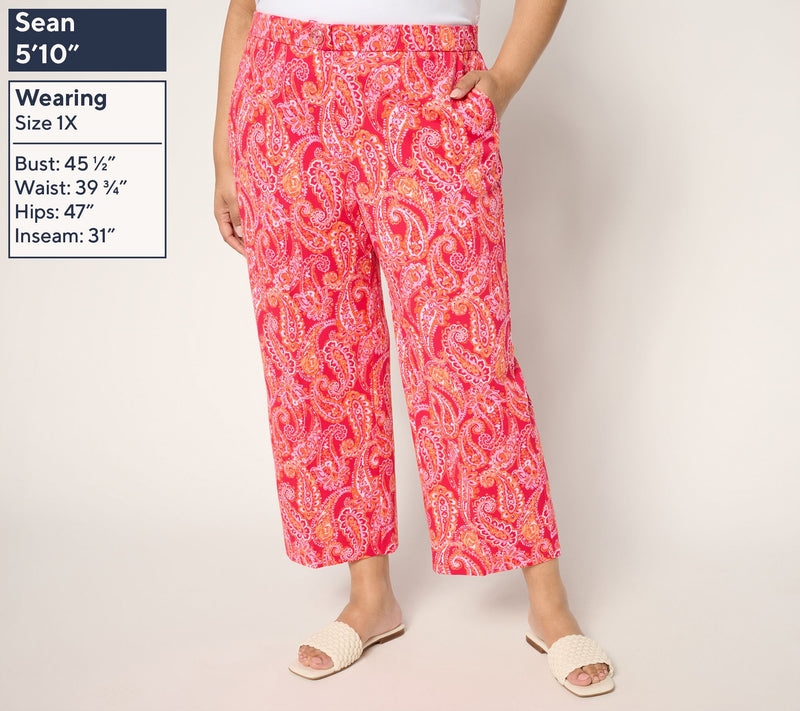 Isaac Mizrahi Live! Regular On-the-Go Crepe Straight Leg Pants — View 2