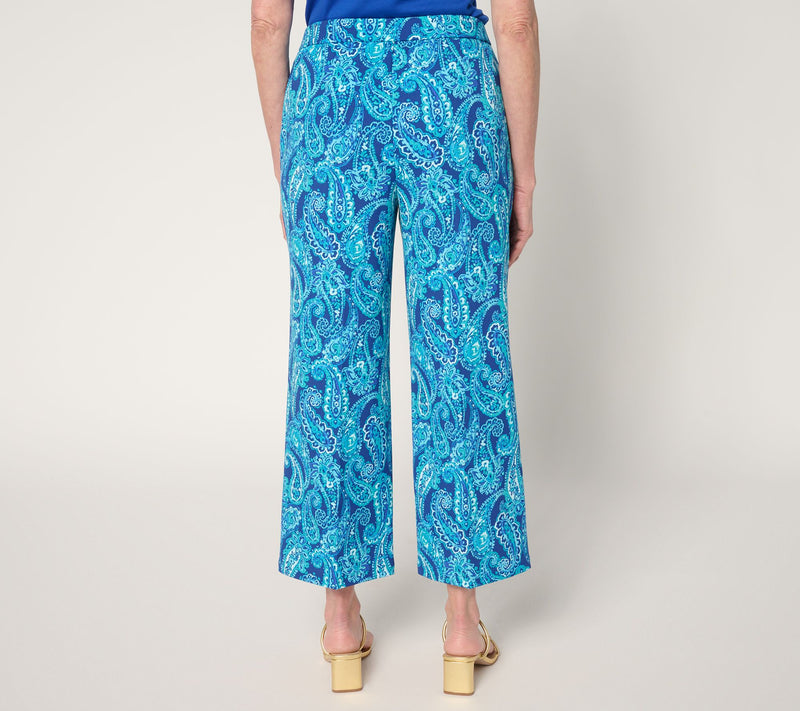 Isaac Mizrahi Live! Petite On-the-Go Crepe Straight Leg Pants — View 4