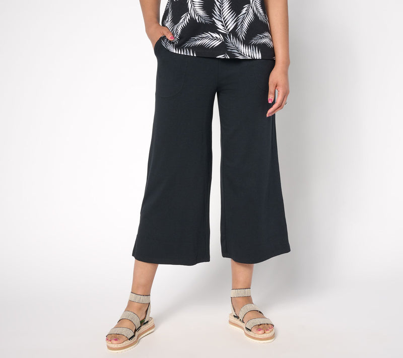 Denim & Co. Beach Jersey Regular Pull-On Crop Pant — Main view