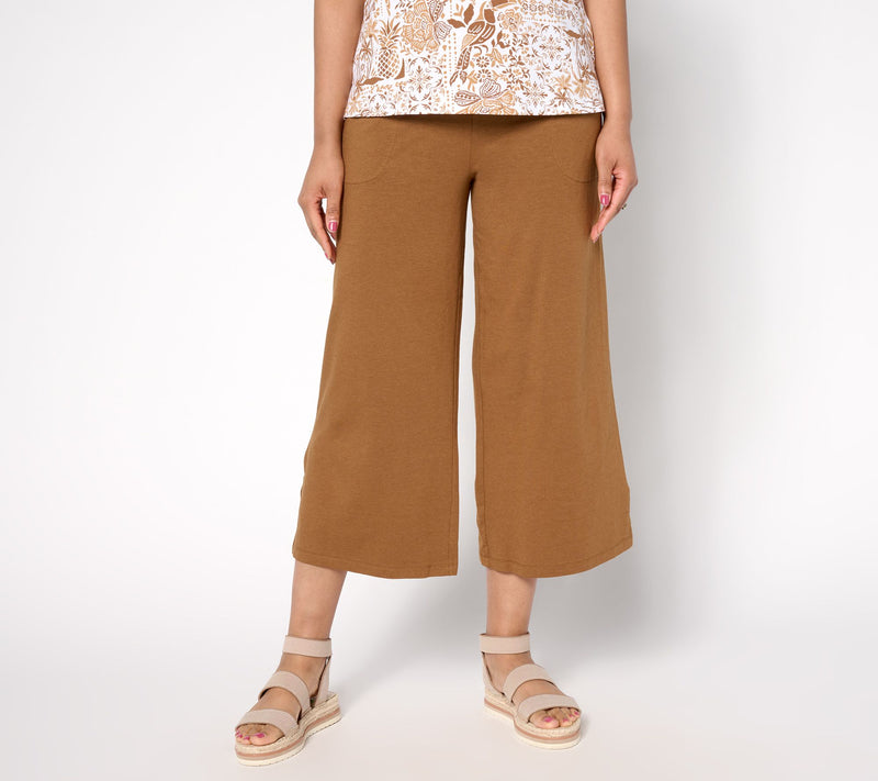Denim & Co. Beach Jersey Regular Pull-On Crop Pant — View 7