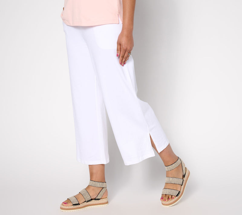 Denim & Co. Beach Jersey Petite Pull-On Crop Pant — View 9