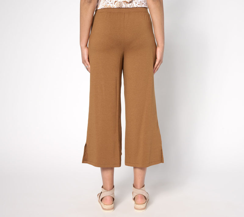 Denim & Co. Beach Jersey Petite Pull-On Crop Pant — View 12