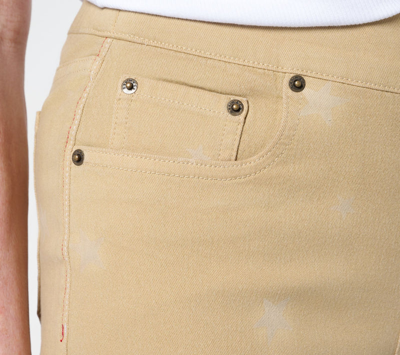 Denim & Co. Petite Color Classic Stretch Star Print Skimmer — View 5