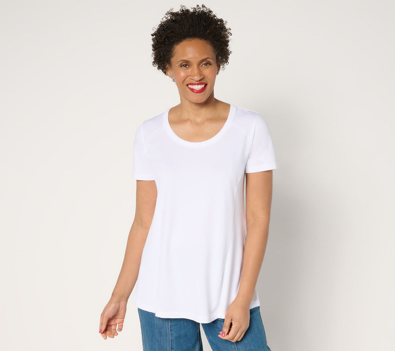 LOGO Principles by Lori Goldstein Mix Media Side Seam Tee — View 15