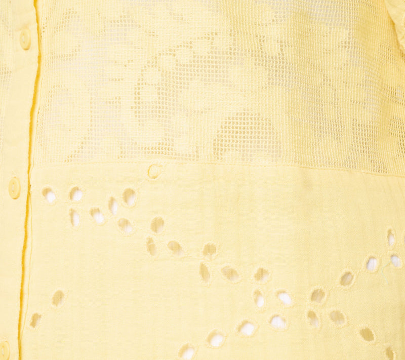 LOGO Lavish by Lori Goldstein 100% Cotton Eyelet Shirt — View 6