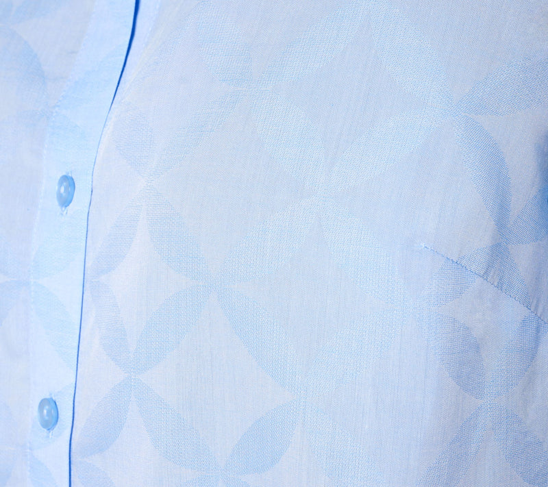 Joan Rivers Cotton Jacquard Geo Button Front Shirt — View 6