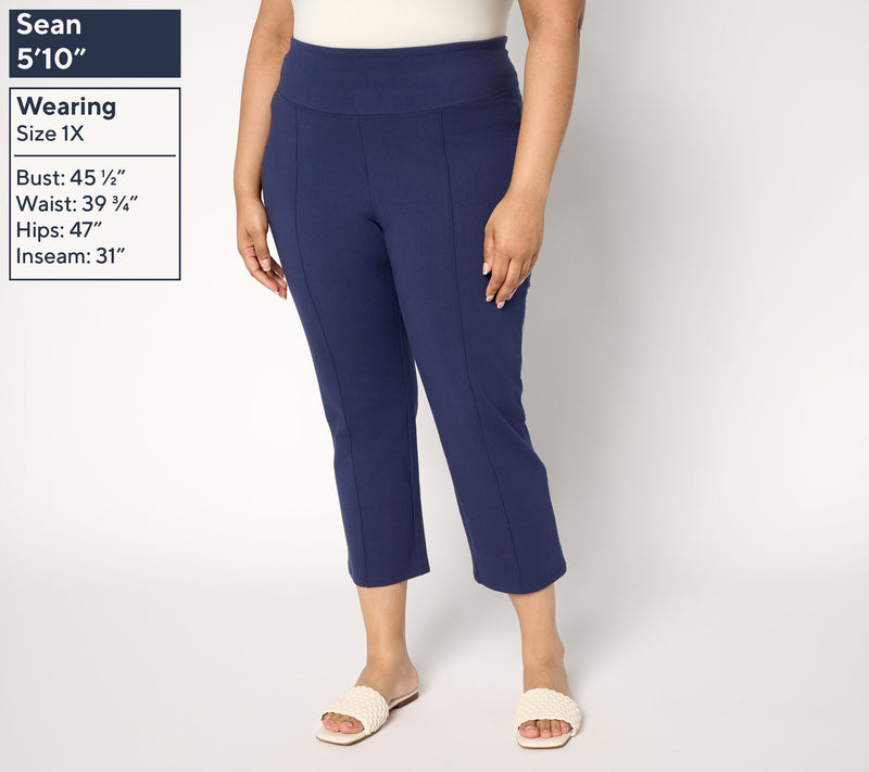 Women with Control Regular 86/14 Straight Leg Crop Empower Pant — View 2