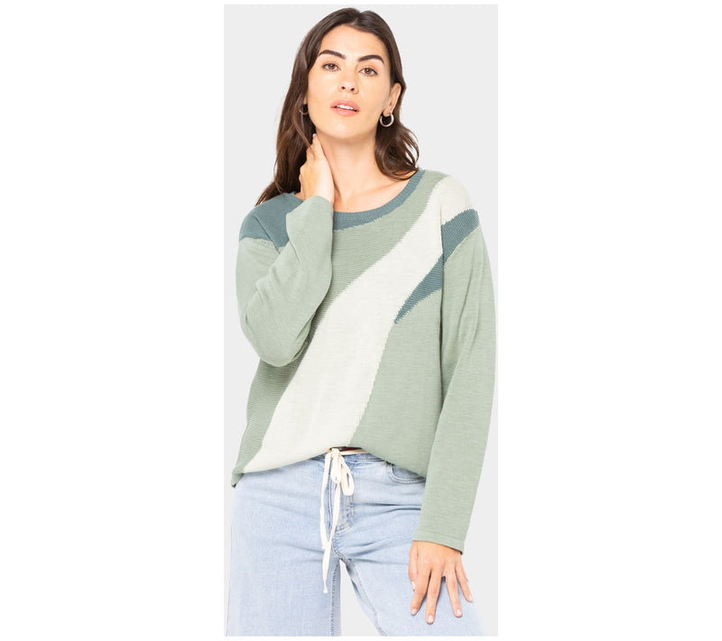 Peace Love World Boheme Abstract Novelty Stitch Sweater — View 8