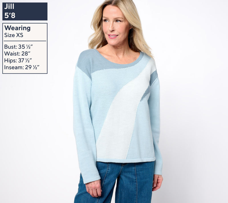 Peace Love World Boheme Abstract Novelty Stitch Sweater — View 3