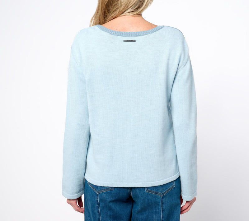 Peace Love World Boheme Abstract Novelty Stitch Sweater — View 4