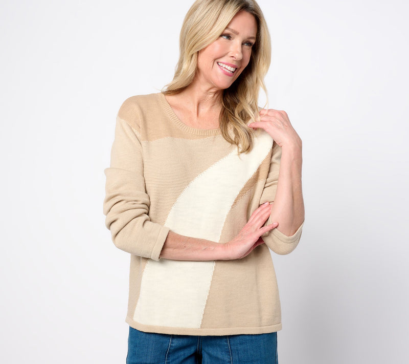 Peace Love World Boheme Abstract Novelty Stitch Sweater — View 14