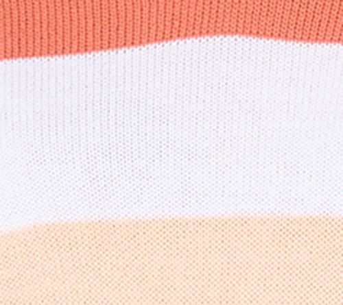Denim & Co. 100% Cotton Striped Long Sleeve V-Neck Sweater — View 8