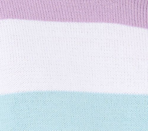 Denim & Co. 100% Cotton Striped Long Sleeve V-Neck Sweater — View 4
