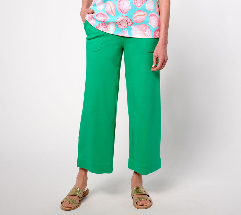 Isaac Mizrahi Live! Petite Essentials Pima Cotton Culotte Pants — Main view