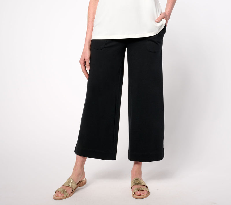 Isaac Mizrahi Live! Tall Essentials Pima Cotton Culotte Pants — View 11