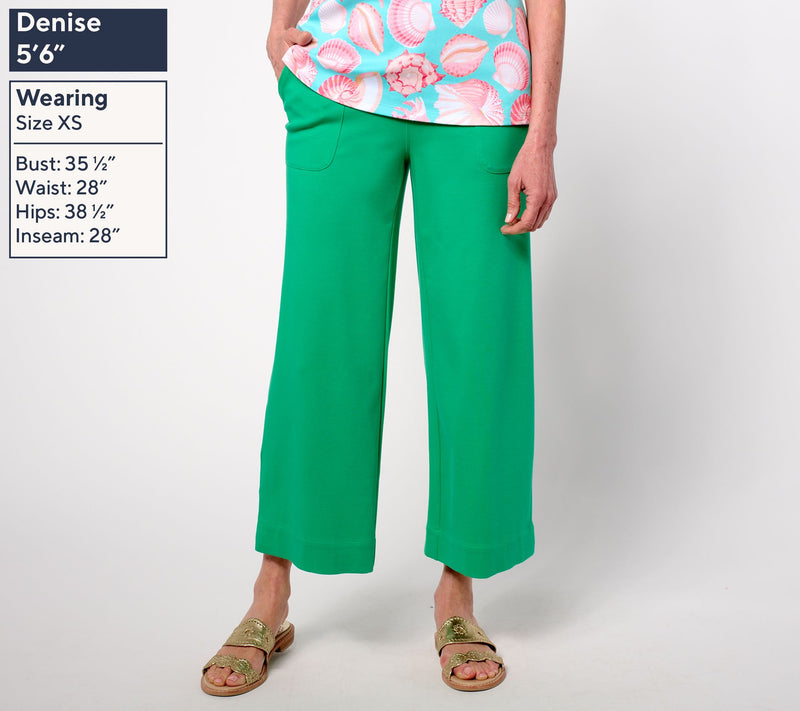 Isaac Mizrahi Live! Tall Essentials Pima Cotton Culotte Pants — View 3
